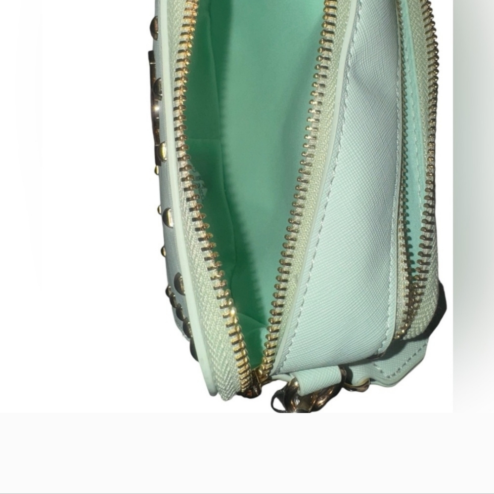 Valentino Orlandi NWT MINT Green Double Zip Bag $159 RETAIL - Picture 9 of 9